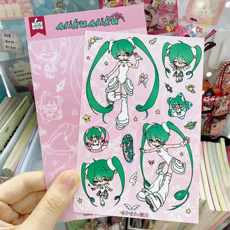 Art Craft Girl - 1Pc SCRAPBOOK Decorative Character STICKER Japanese