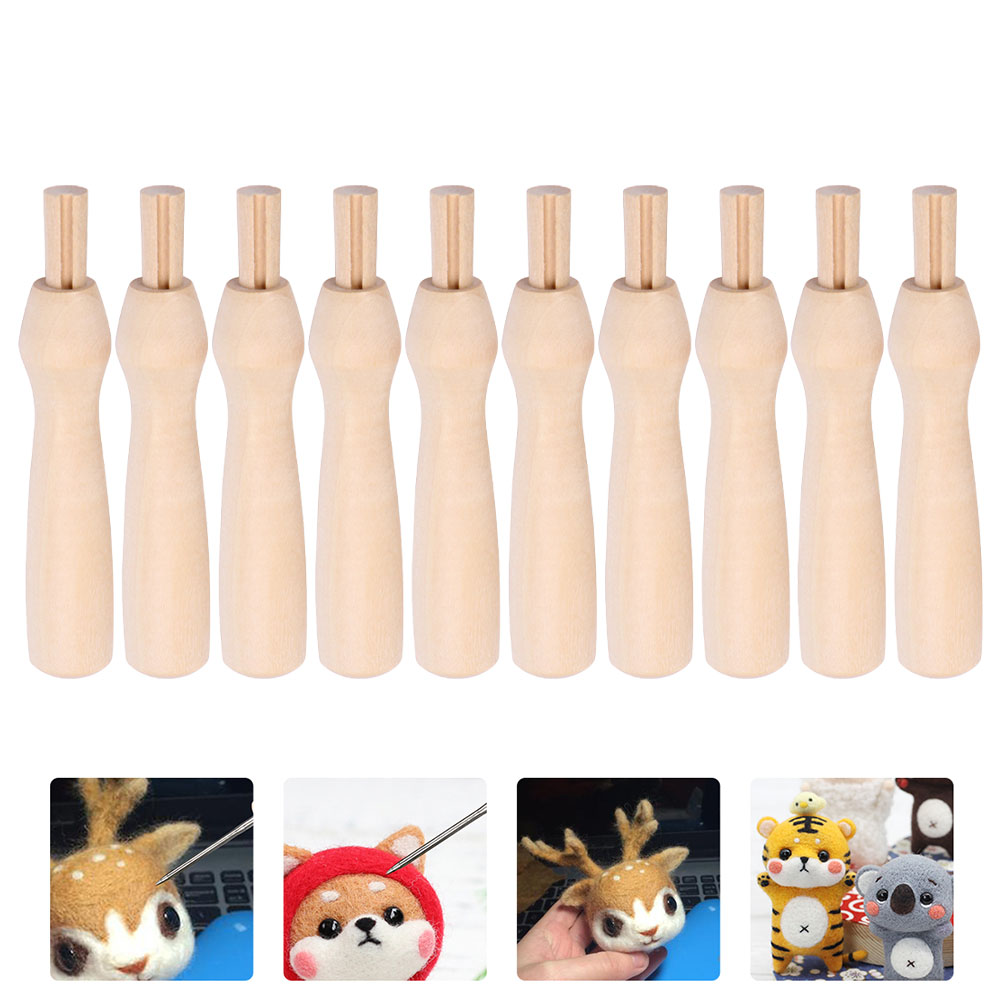 Punch Needle Kit - 10Pcs Needle Felting Handles Punch Tool