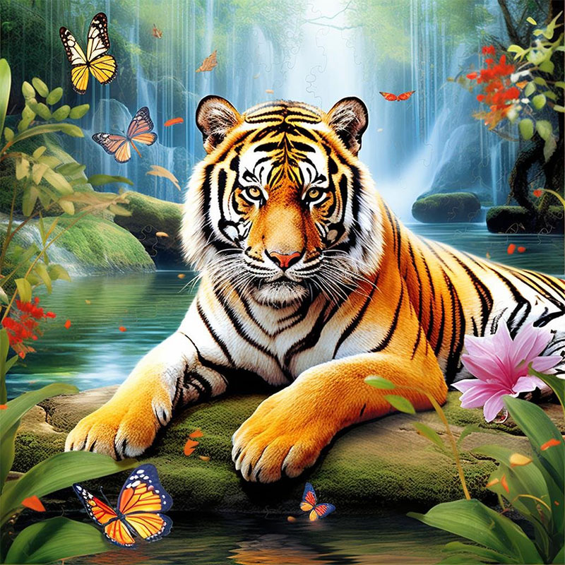 Art Craft Animals - 1 set of Tiger King Diamond