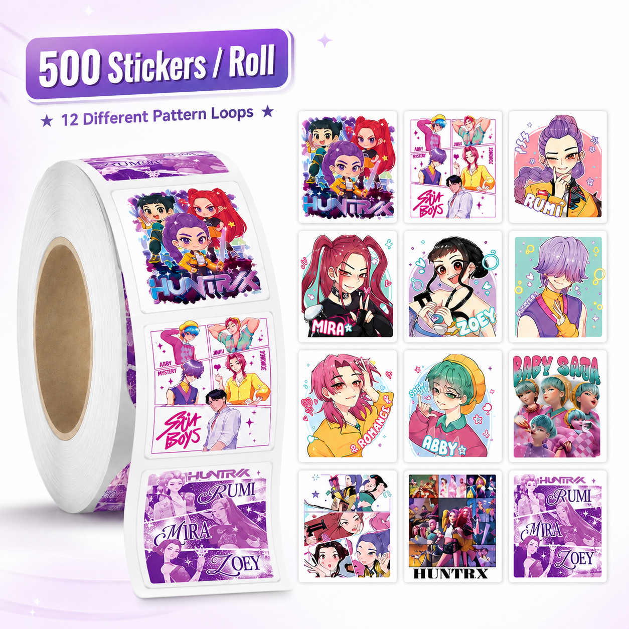 Origami Paper Set - 500pcs Stickers Waterproof DIY Decals for