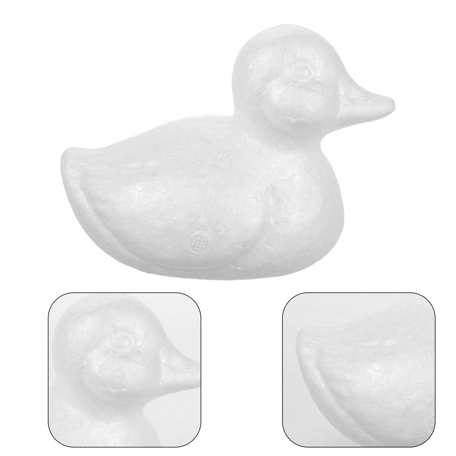 Art Craft Animals - 5pcs Foam Duck Shapes White Polystyrene