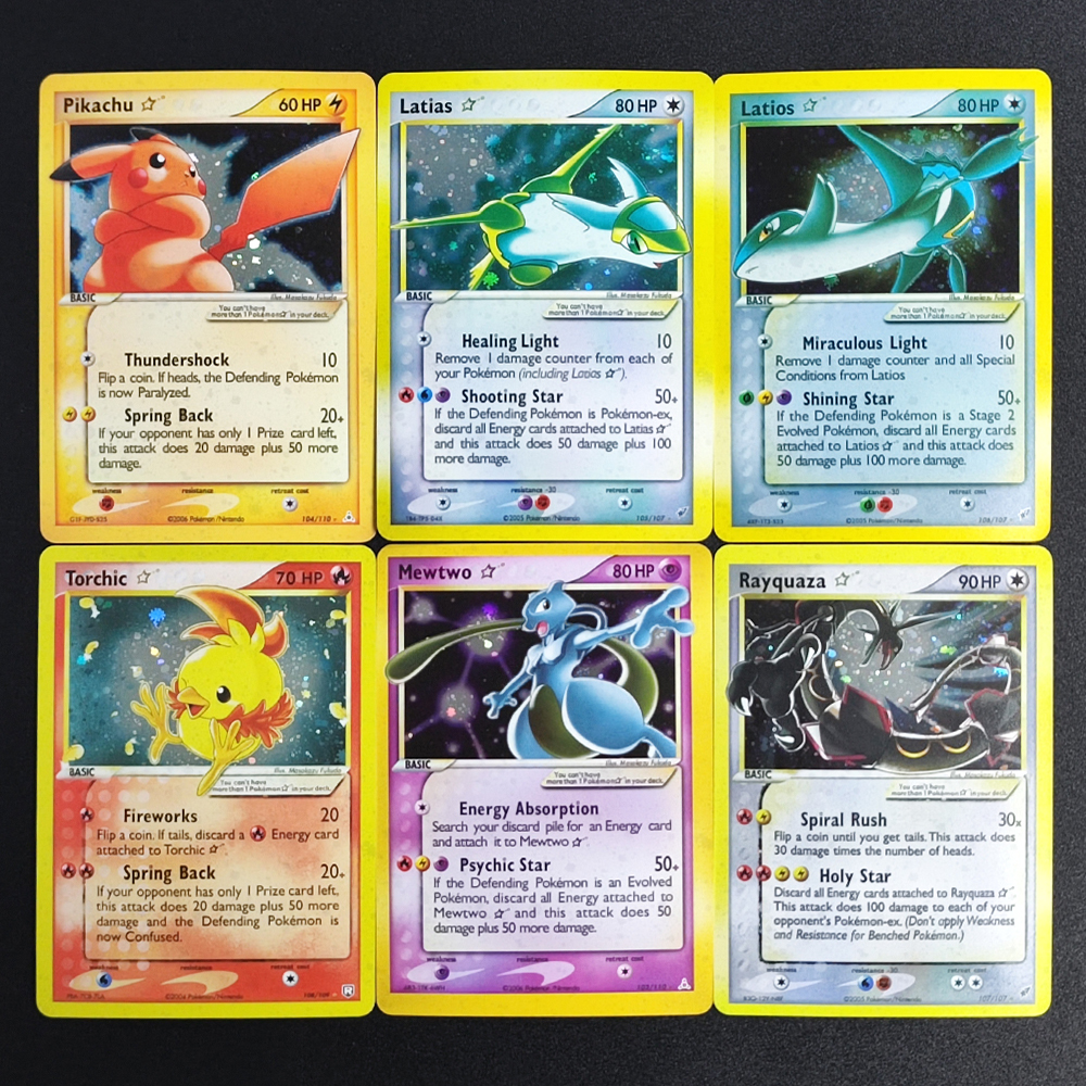 Origami Paper Set - Diy Pokemon Card Gold Star Pikachu