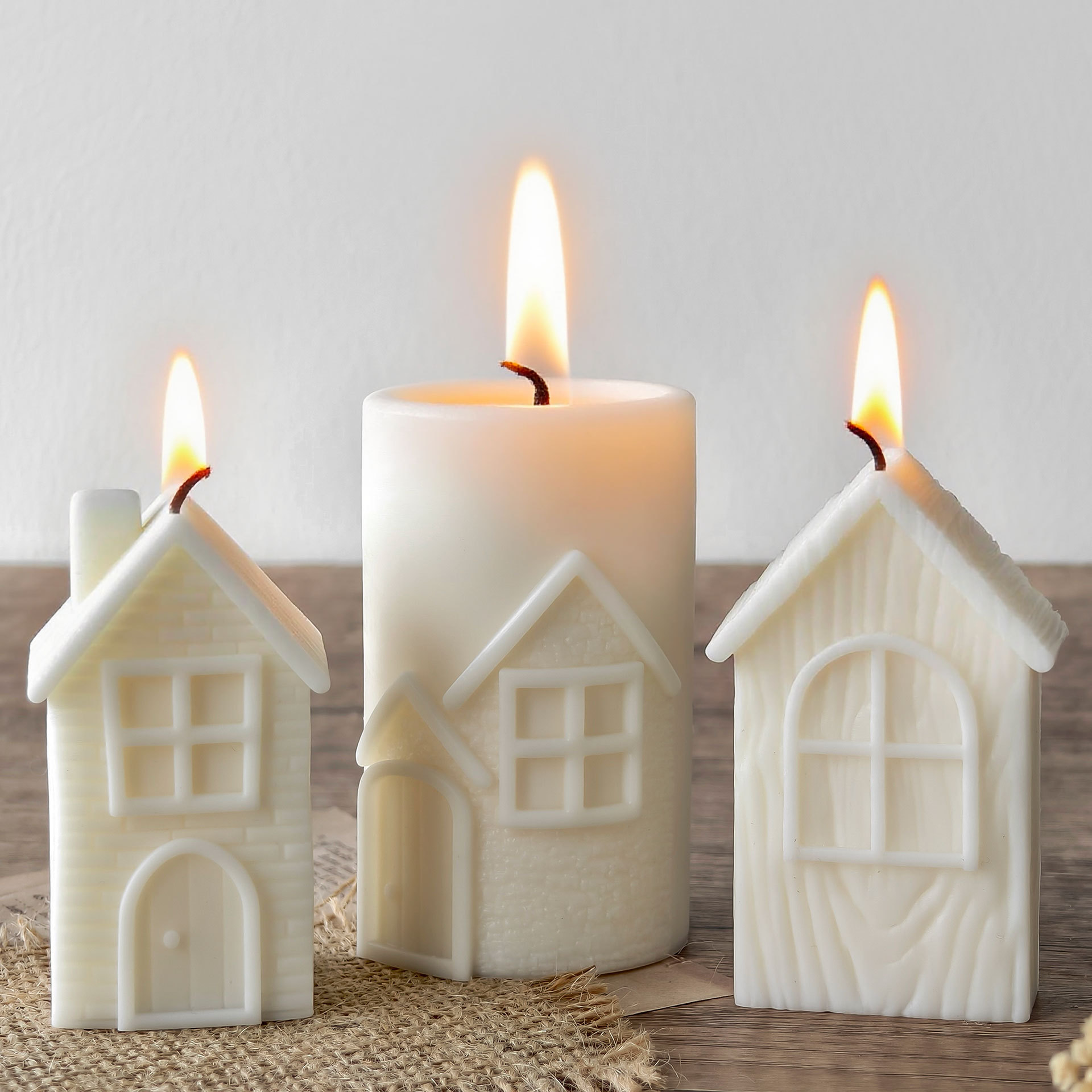 Soy Candle Fragrance Oil - DIY Chimney House Silicone Mold Handmade