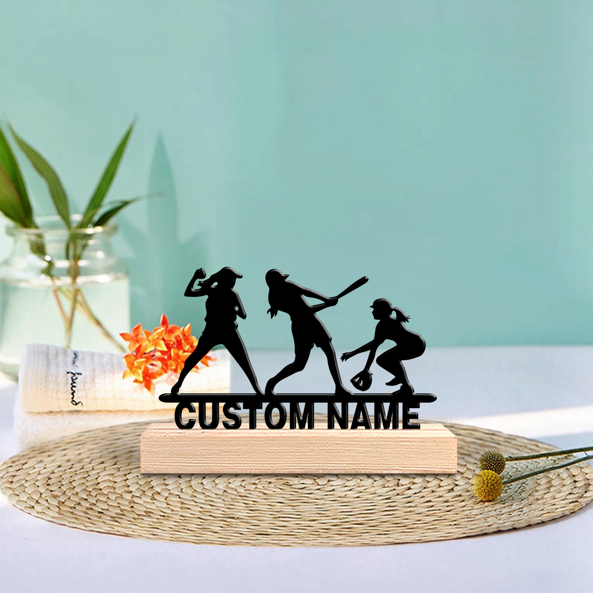 Art Craft Girl - 1pc Abstract baseball girl Customized Text