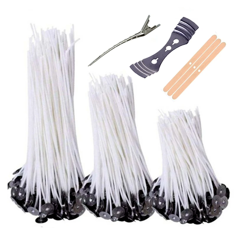 Soy Candle Fragrance Oil - 103pcs Waxed Cotton Candle Wicks Set