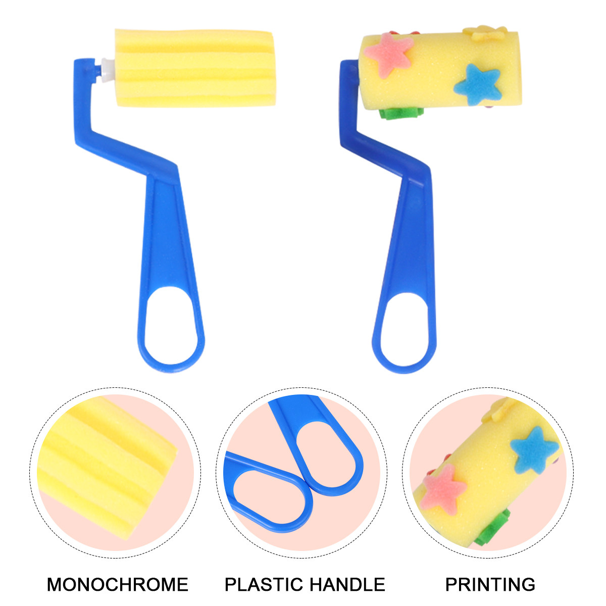 Art Craft For Preschool - 8Pcs Funny Sponge Graffiti Roller Set