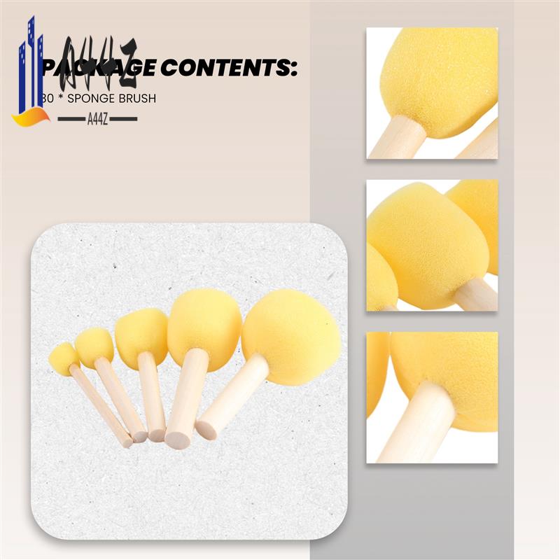 Craft And Art Difference - A44Z-Pack Of 30 Round Foam Sponge