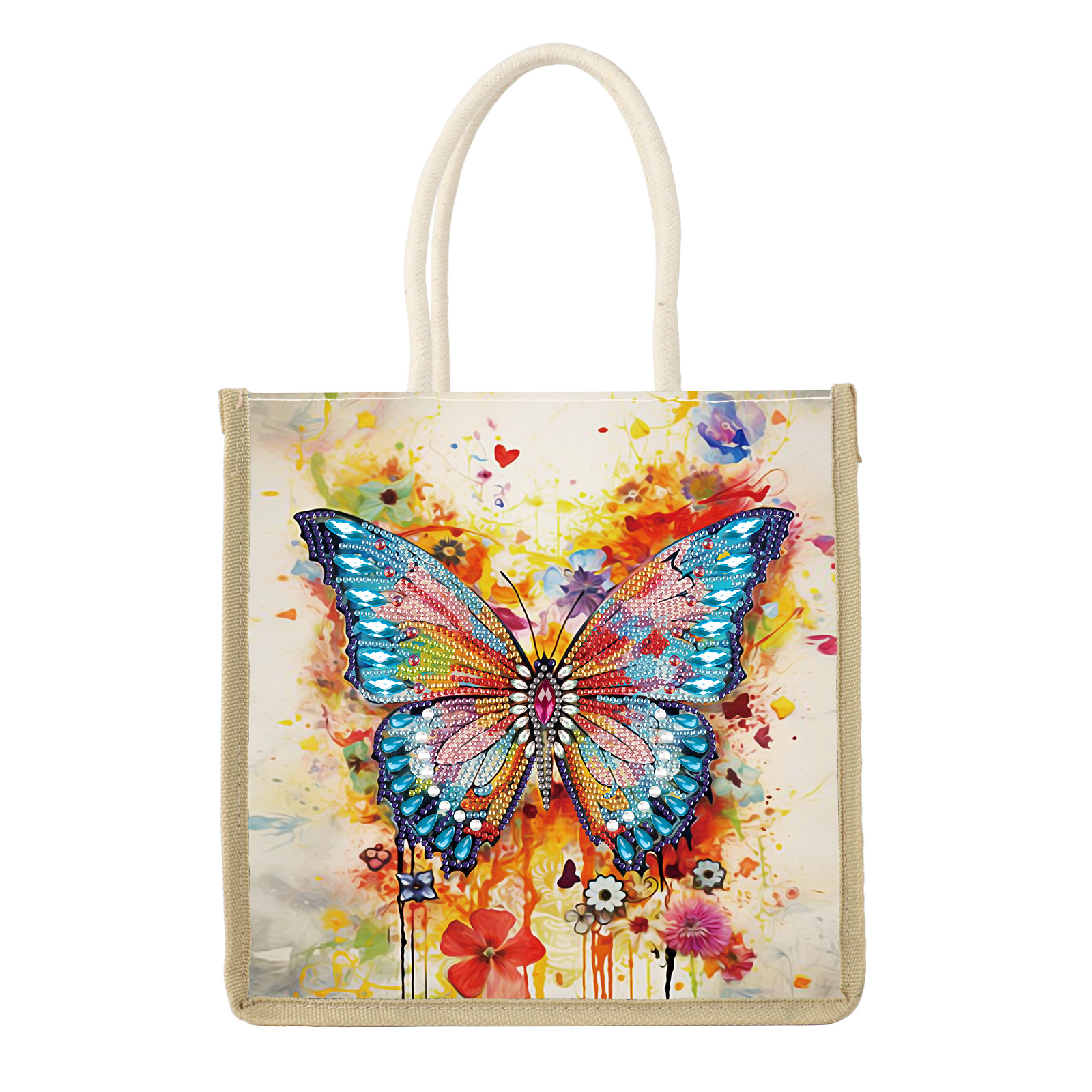 Art Craft Butterfly - Diamond Painting Handbag Kits,Colorful Butterfly Special