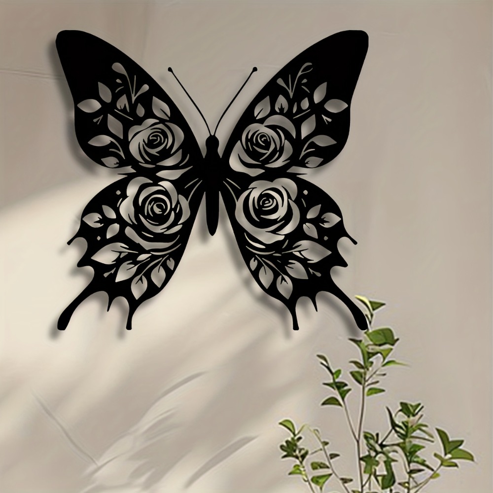 Art Craft Butterfly - Elegant Black Butterfly Acrylic Wall Art