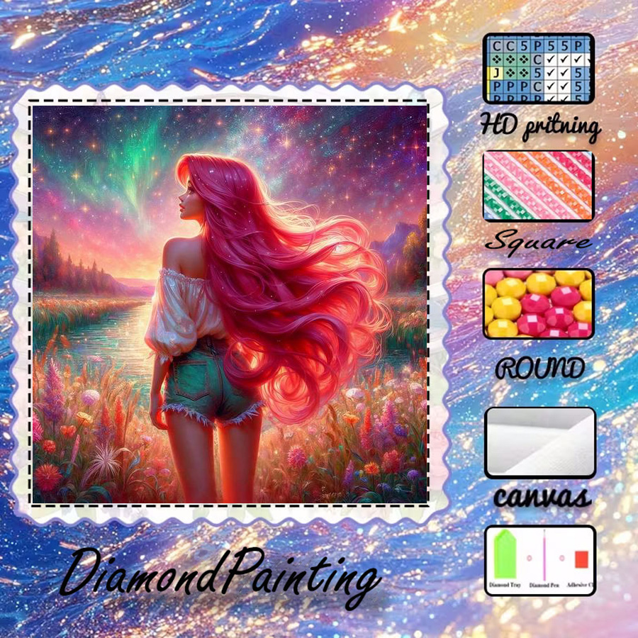 Art Craft Girl - 1 piece - Potdemiel-5D-DIY - Flocking
