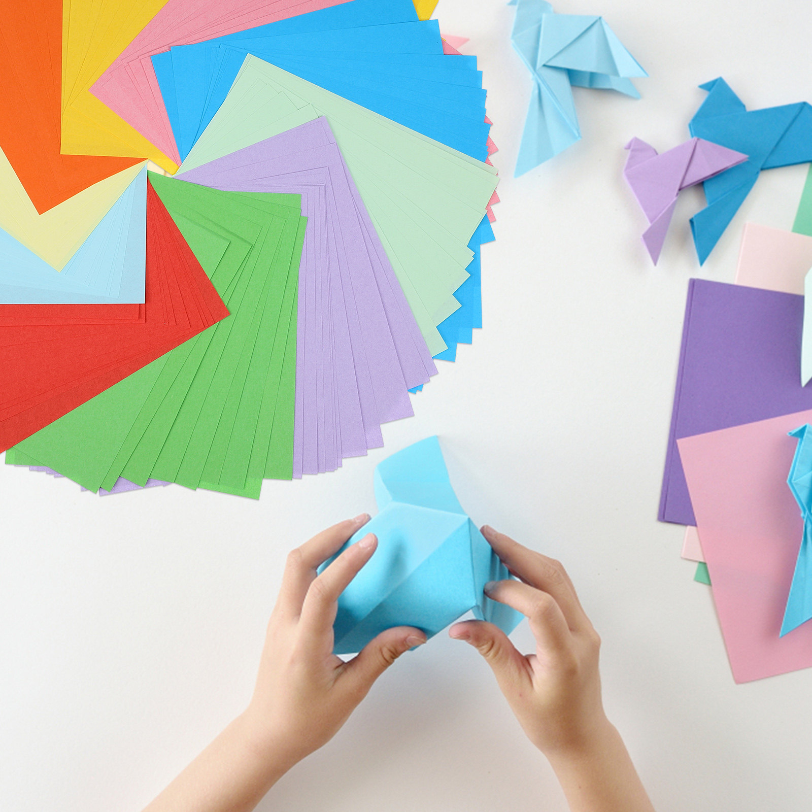 100 Sheets Colorful Square Ori - Craft And Art Difference avis et prix