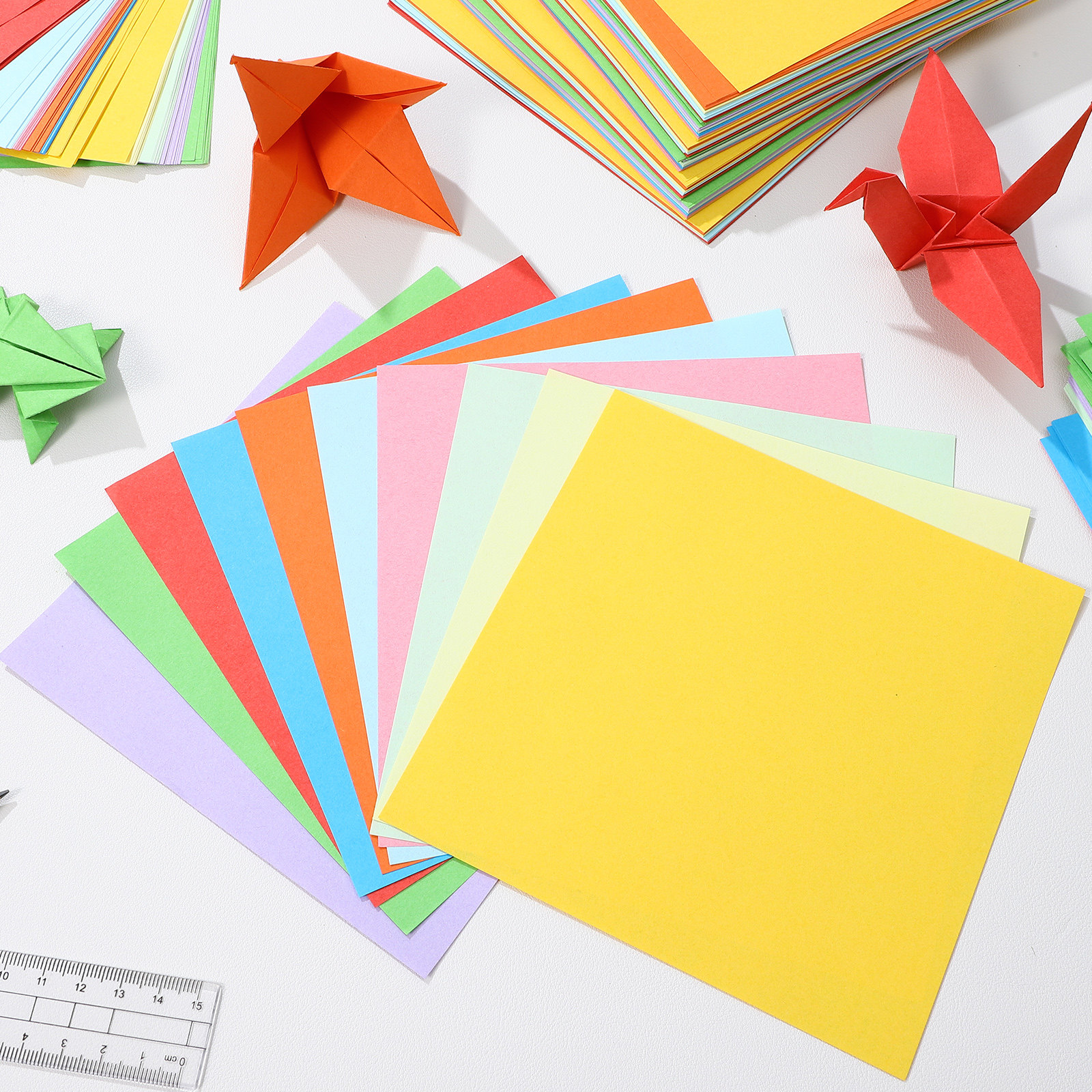 100 Sheets Colorful Square Ori - Craft And Art Difference avis et prix