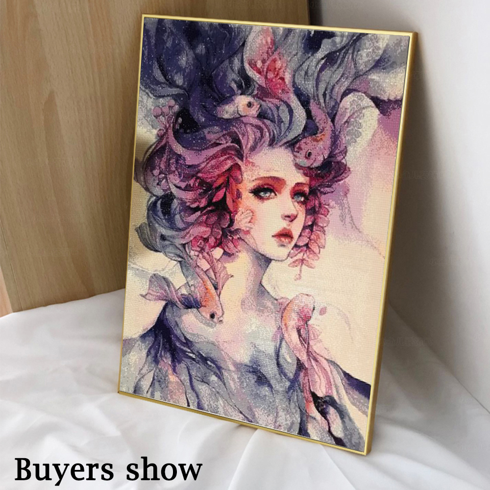 1PC frameless 5D Diy Diamond P - Art Craft Girl avis et prix