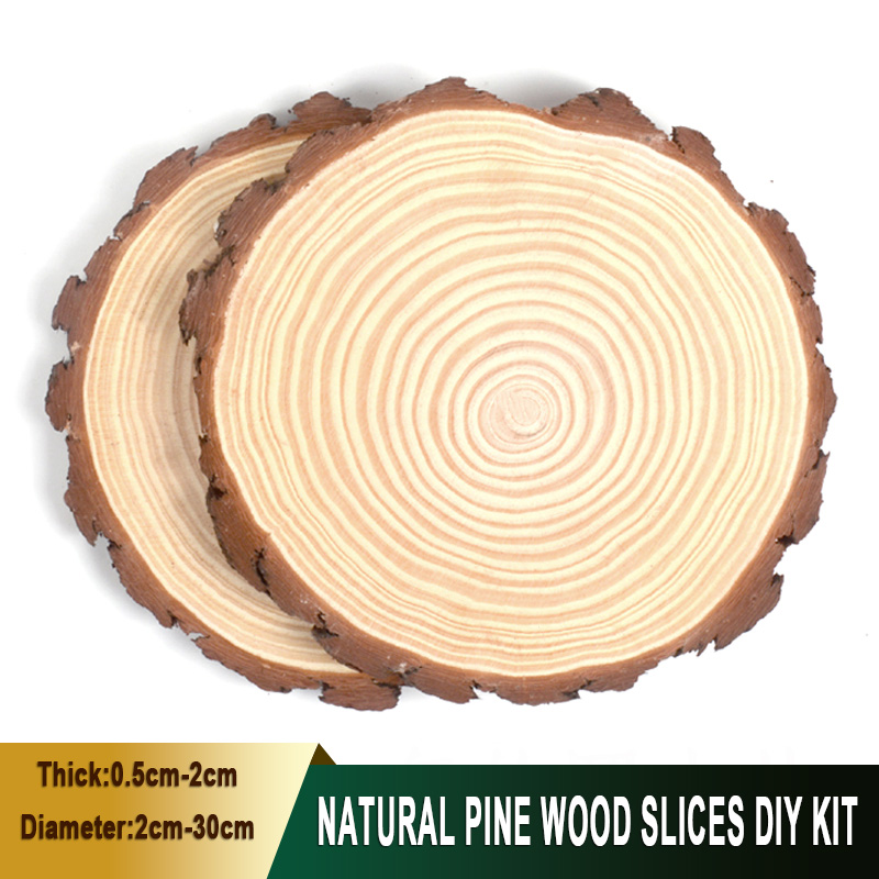 1-30Pcs Natural Pine Wood Slic - Art And Craft Photos avis et prix