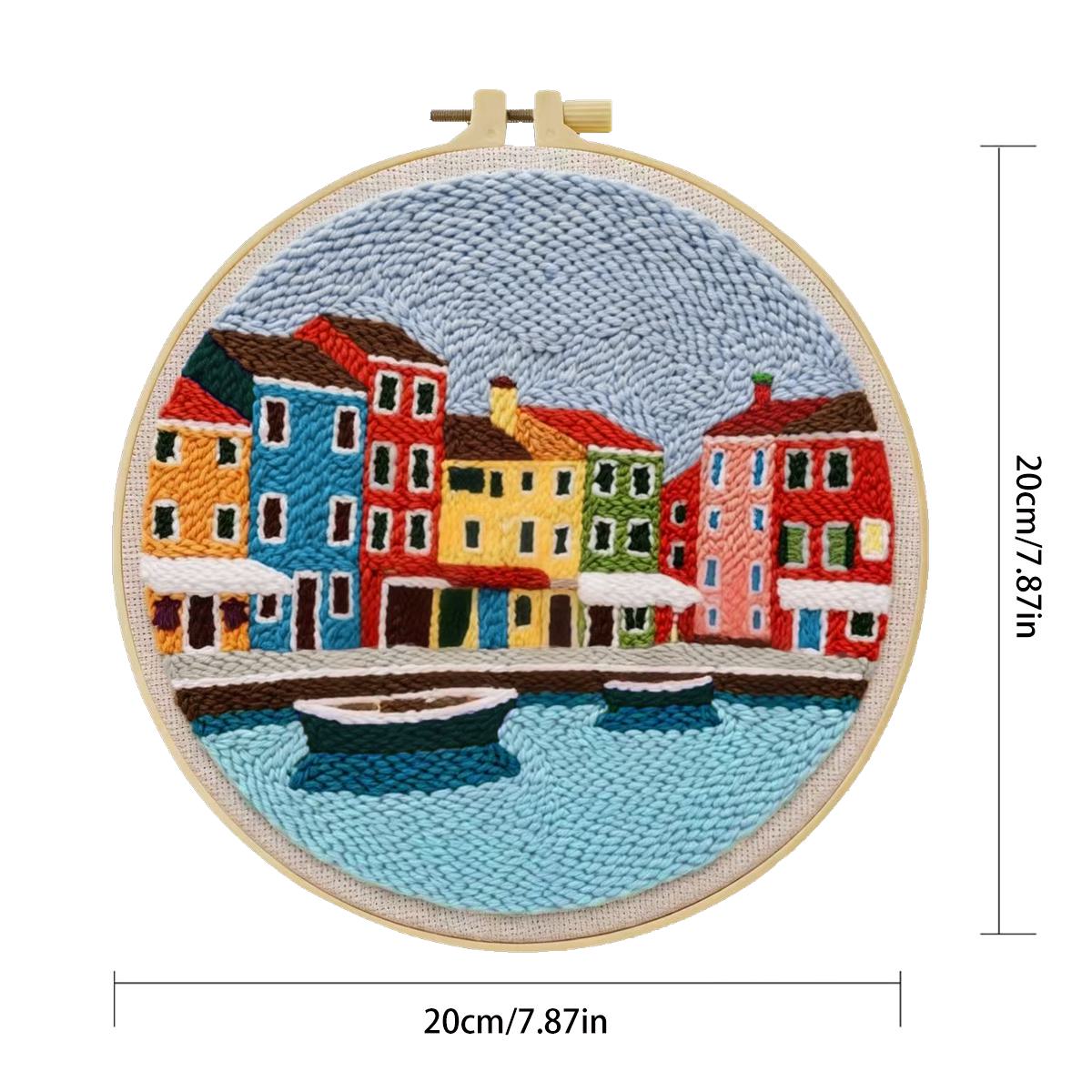 20X20CM/7.87inch House punch n - Punch Needle Kit avis et prix