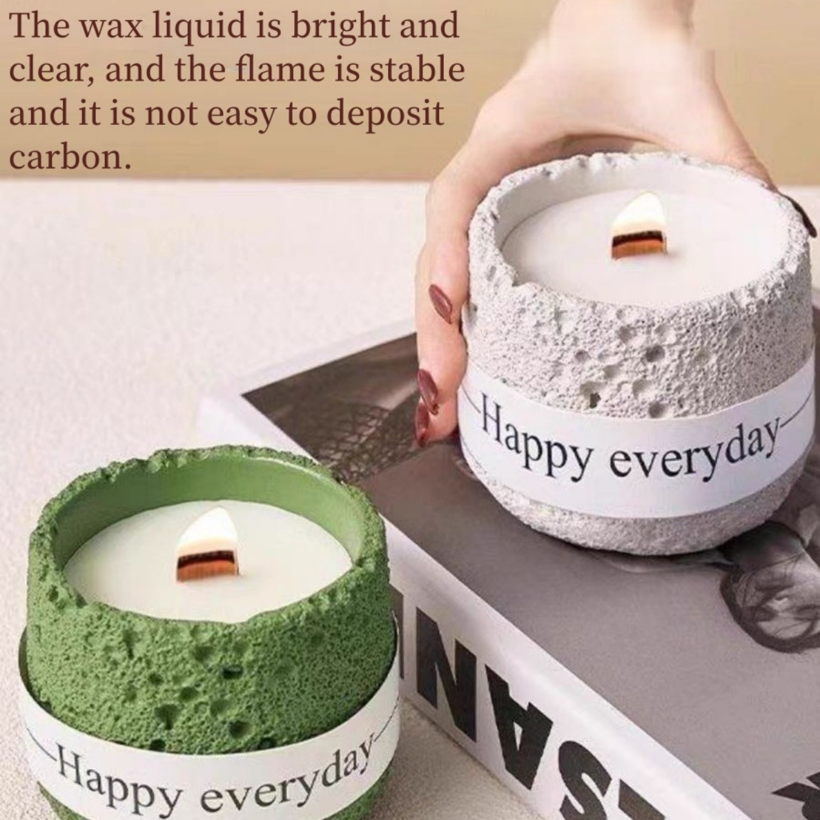 Nordic style color gypsum cup  - Soy Candle Fragrance Oil avis et prix