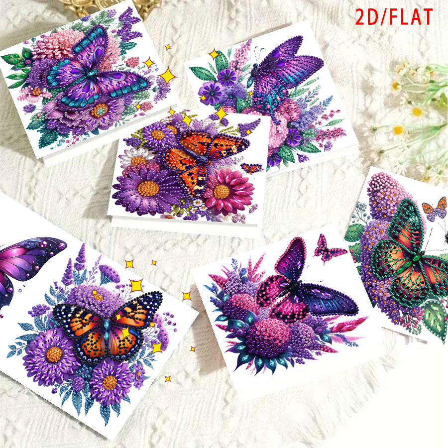 6-piece Diamond Painting Purpl - Art Craft Butterfly avis et prix
