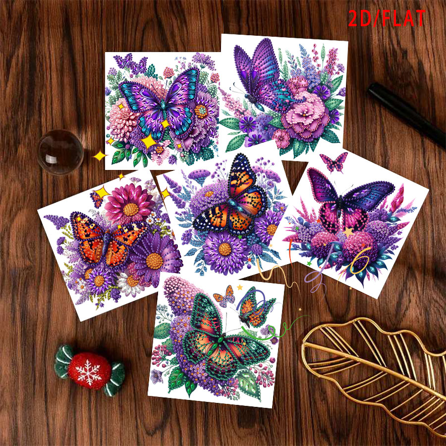 6-piece Diamond Painting Purpl - Art Craft Butterfly avis et prix