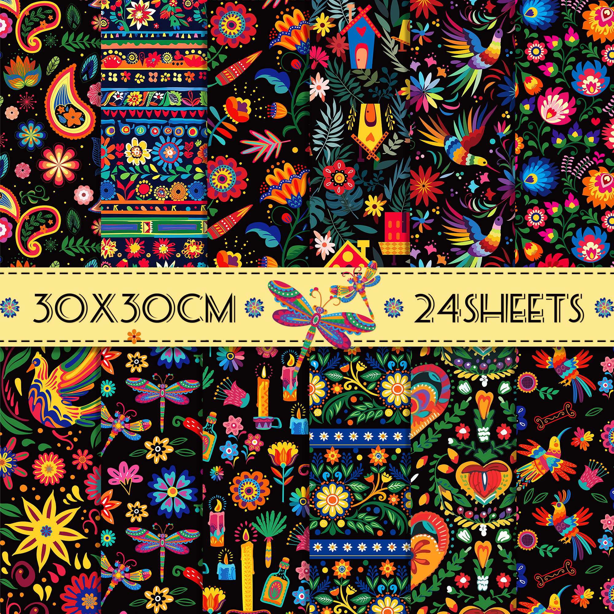 24pcs Mexican Scrapbook Paper  - Art And Craft Photos avis et prix