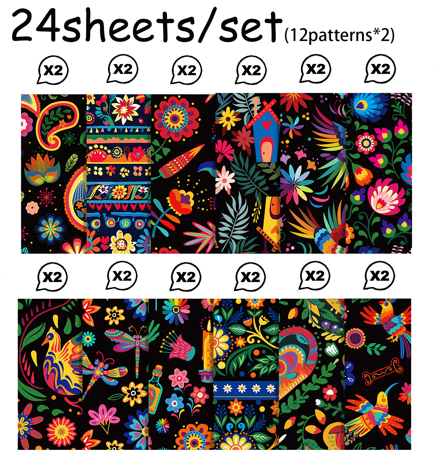 24pcs Mexican Scrapbook Paper  - Art And Craft Photos avis et prix