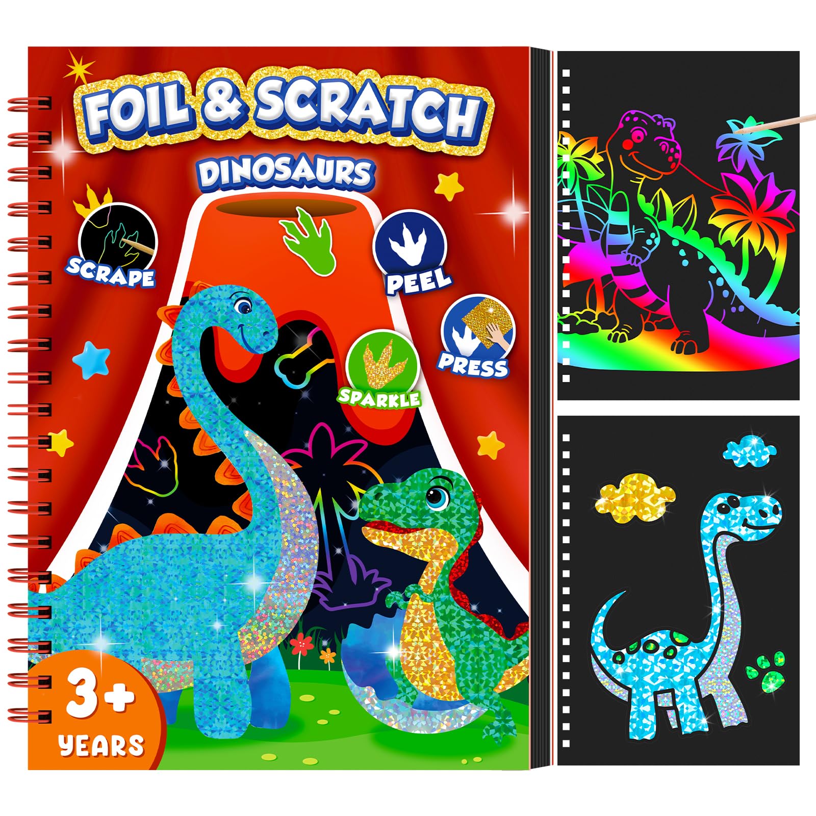 Dinosaur Scratch Art Book for  - Dinosaur And Craft avis et prix