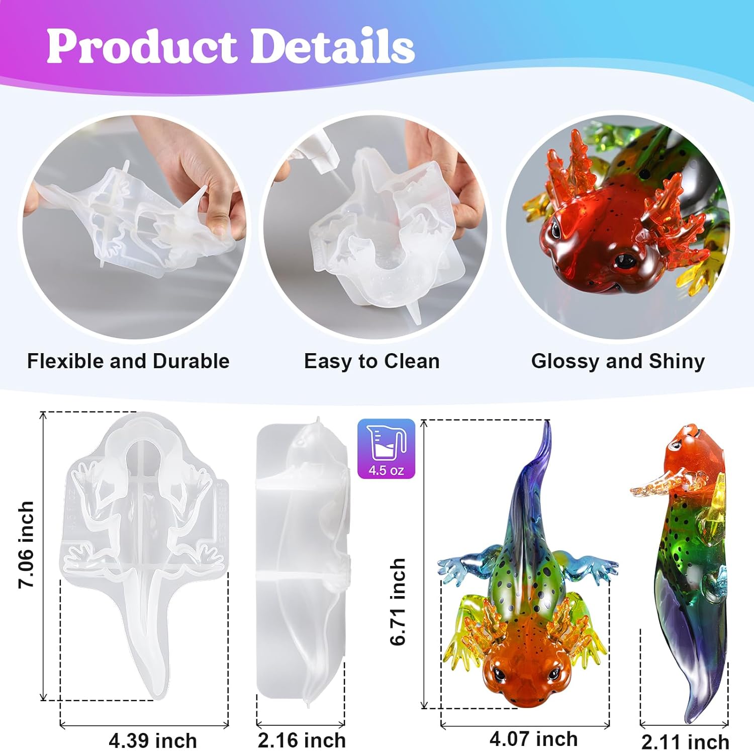 Large Axolotl Resin Molds Sili - Art Craft Animals avis et prix
