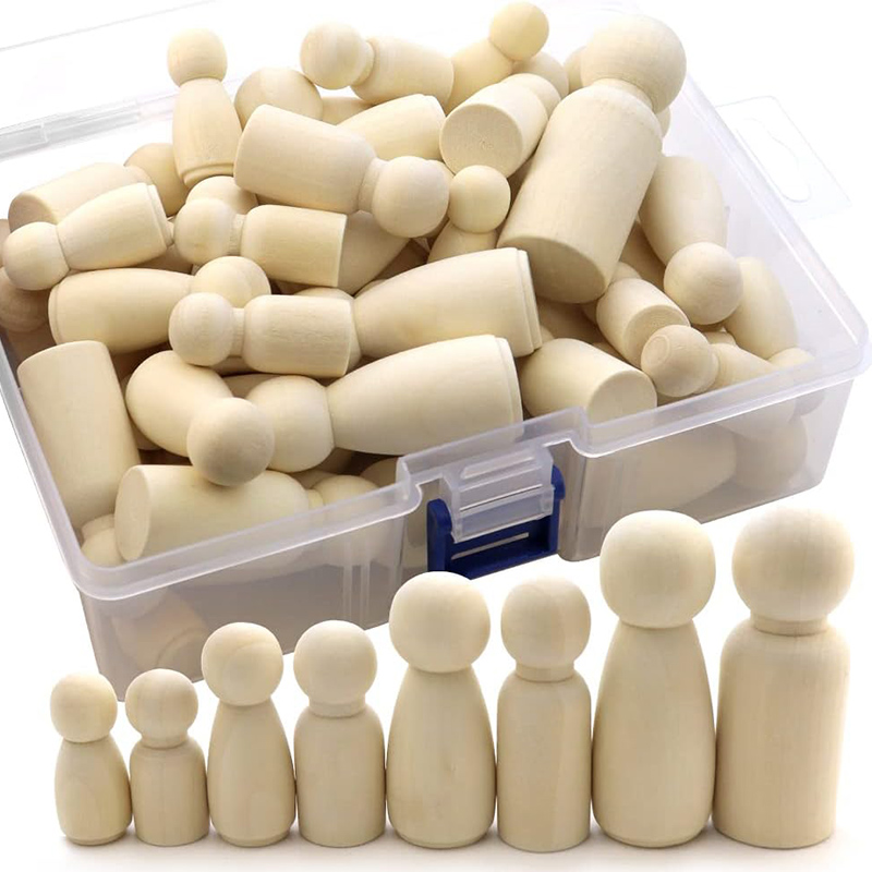 2/5/10Pcs Wooden Peg Doll Unfi - Craft And Art Difference avis et prix