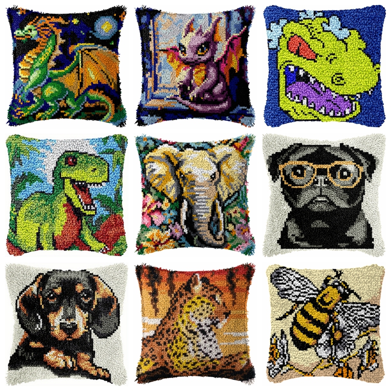 Dinosaur Latch Hook Pillow Kit - Dinosaur And Craft avis et prix