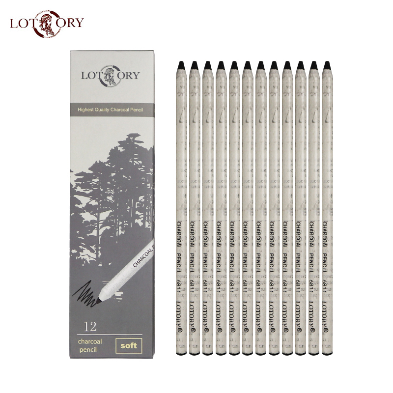 LOTORY 12pcs Black Sketch Char - Sketching Charcoal Set avis et prix