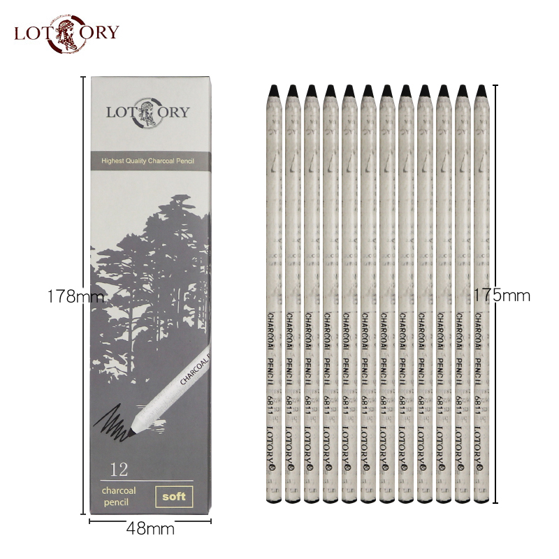 LOTORY 12pcs Black Sketch Char - Sketching Charcoal Set avis et prix