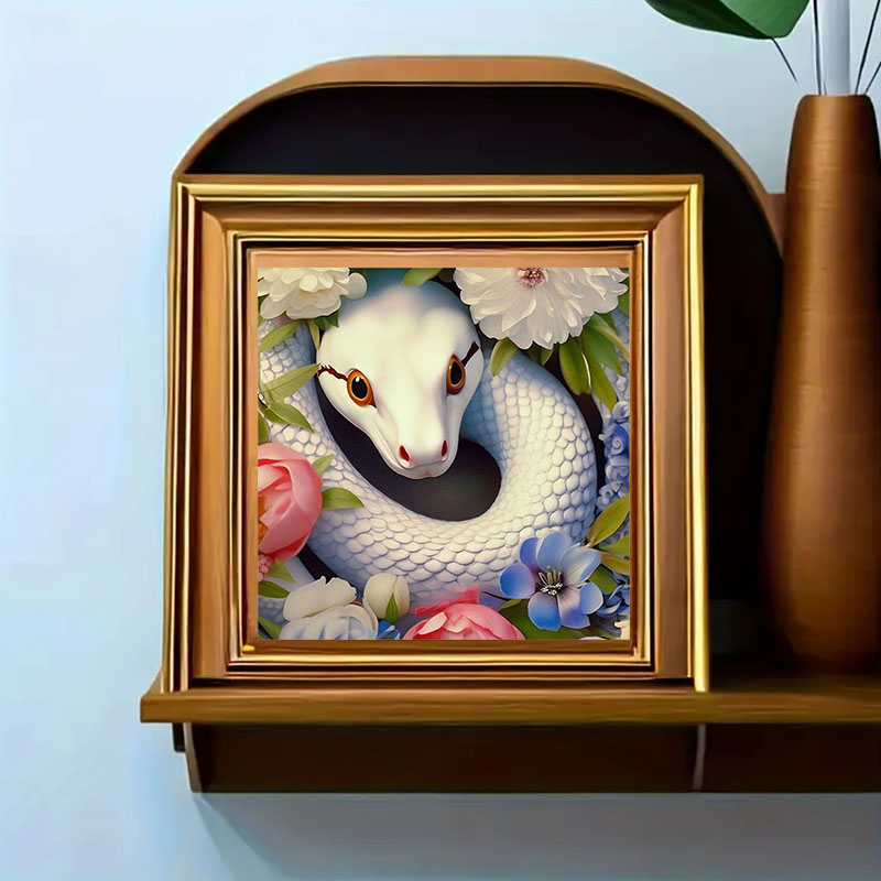 1 set of White Snake Diamond P - Art Craft Animals avis et prix