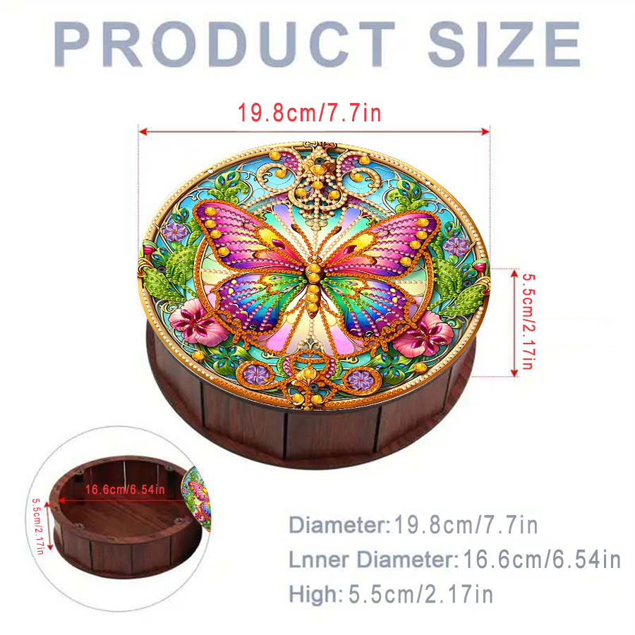 A set of round storage boxes w - Art Craft Butterfly avis et prix