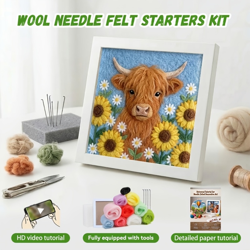 Calf Sunflower Punch Needle Fe - Punch Needle Kit avis et prix