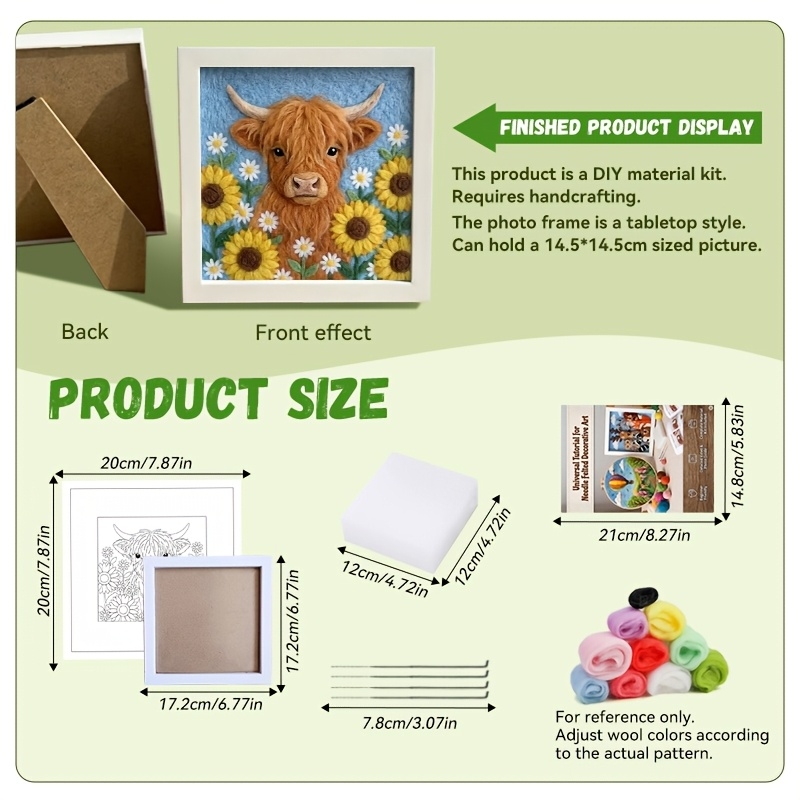 Calf Sunflower Punch Needle Fe - Punch Needle Kit avis et prix