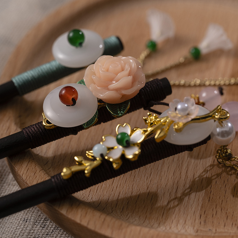 1Pc Wooden Hairpin Headdress f - Art Craft Shop avis et prix