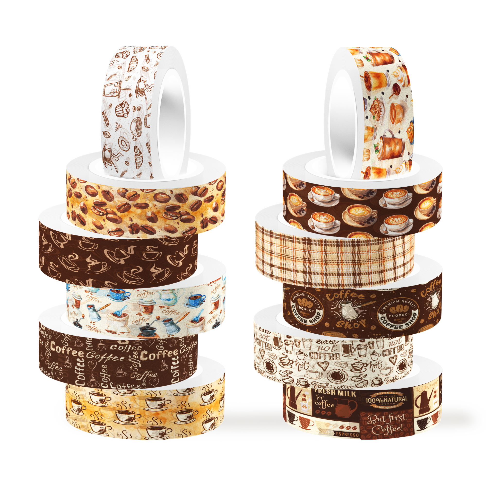 Vintage Coffee Pattern Washi T - Art And Craft Photos avis et prix