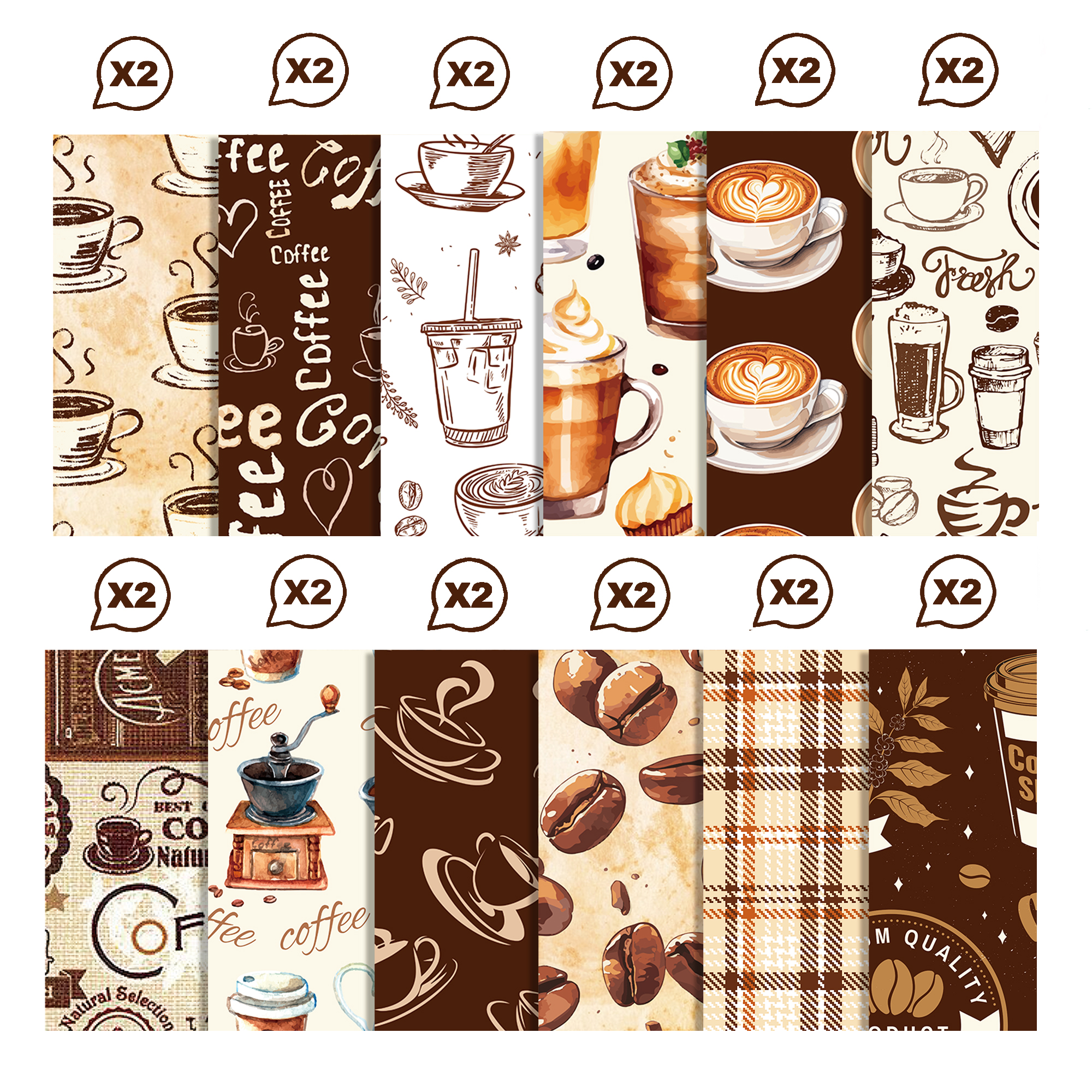 Vintage Coffee Pattern Washi T - Art And Craft Photos avis et prix