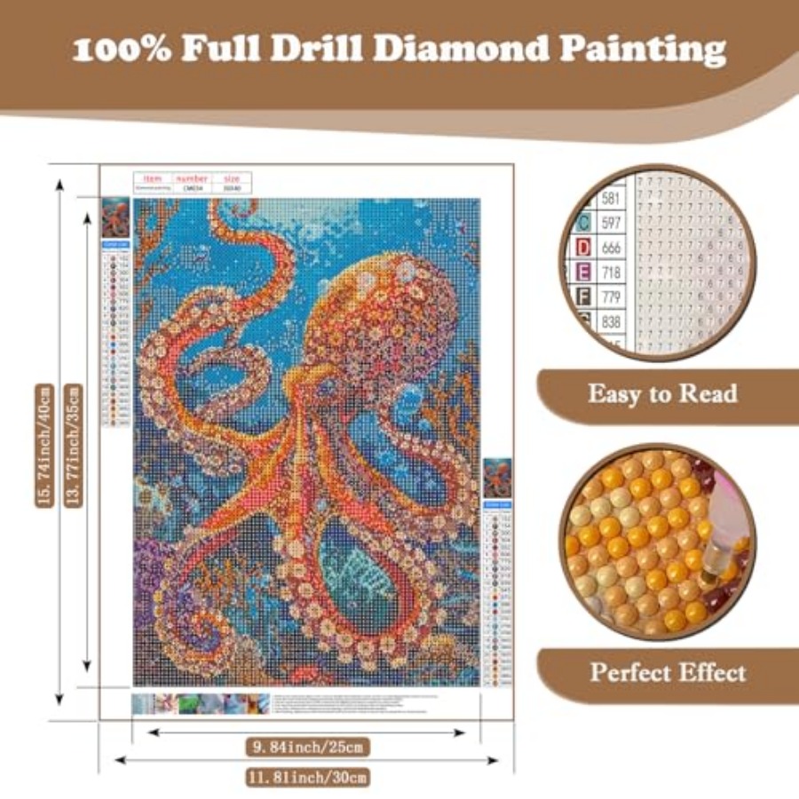 Octopus Diamond Art Kits for A - Art Craft Animals avis et prix
