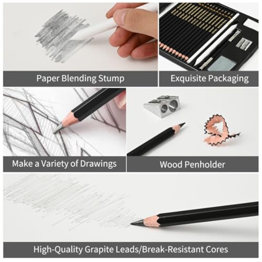 Drawing Sketching Pencil Set 2 - Sketching Charcoal Set avis et prix