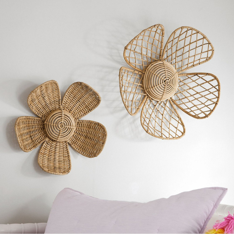 Nordic Woven Rattan Flower Wal - Art And Craft Photos avis et prix