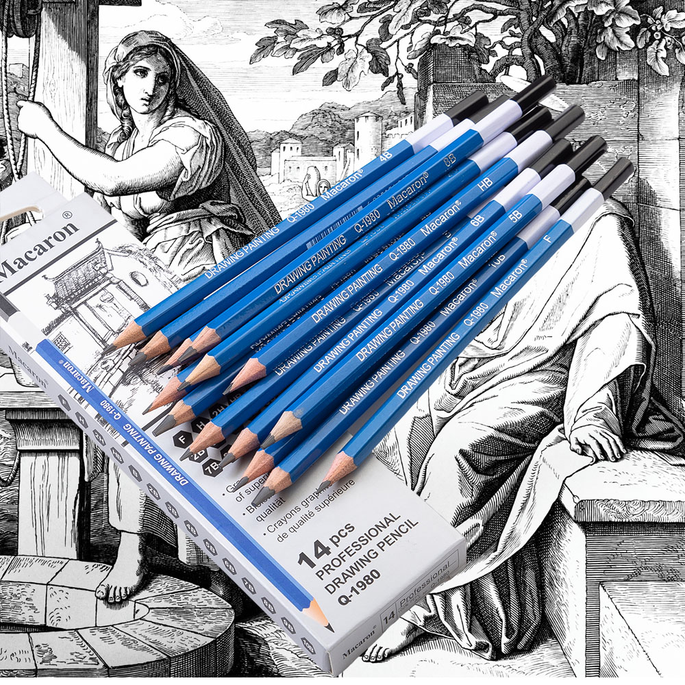 14Pcs Professional Sketch Char - Sketching Charcoal Set avis et prix