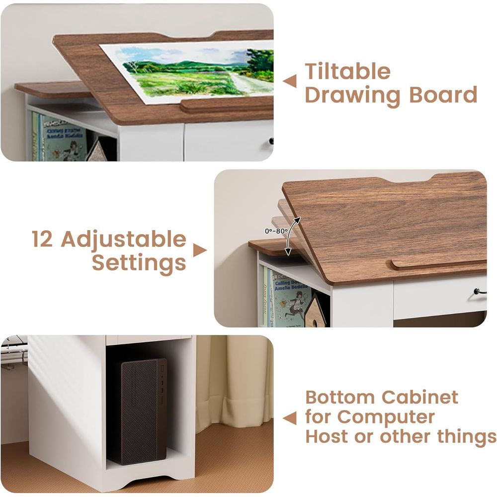 Adjustable Desk with Storage a - Art & Craft Be avis et prix