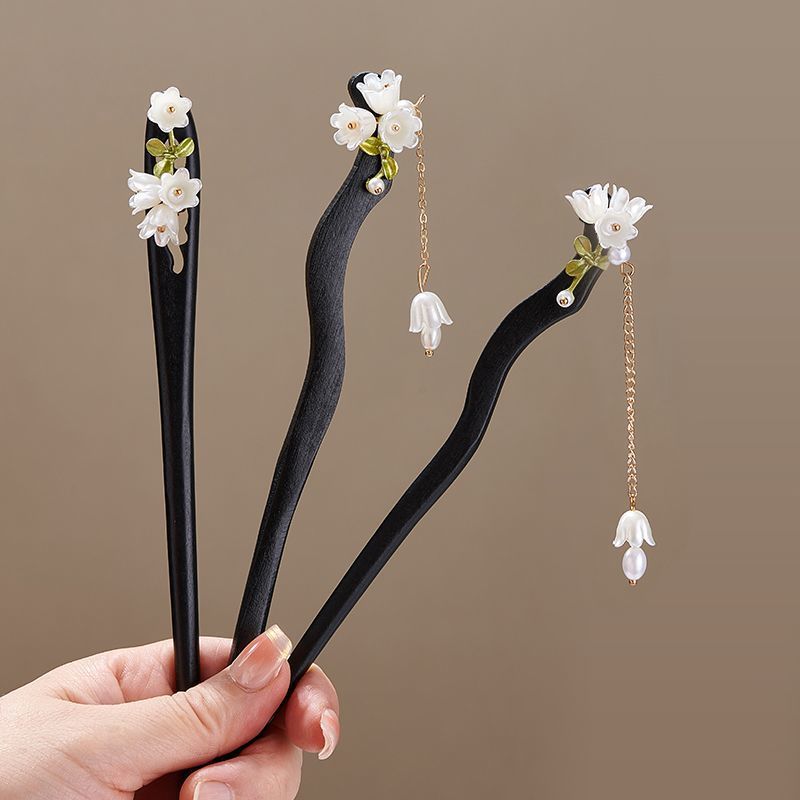 Wooden Flower Hairpin Vintage  - Art Craft Shop avis et prix