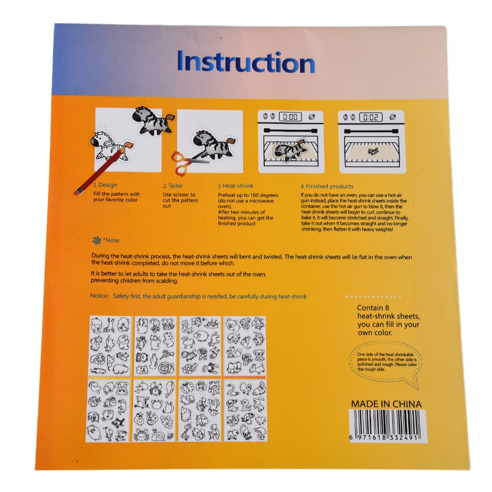 8 PCS Cute Animal Heat Shrink  - Craft And Art Difference avis et prix