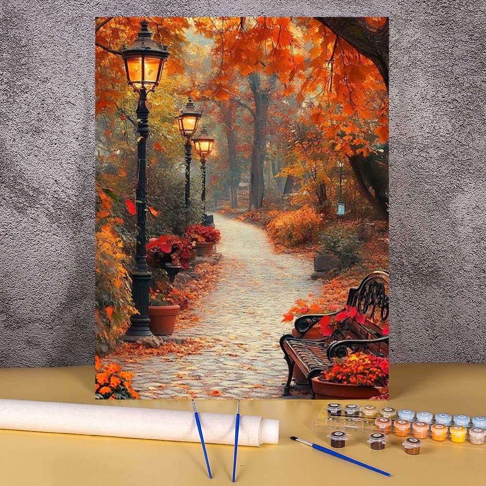 1pc frameless 20x30cm Paint By - Art And Craft Autumn avis et prix