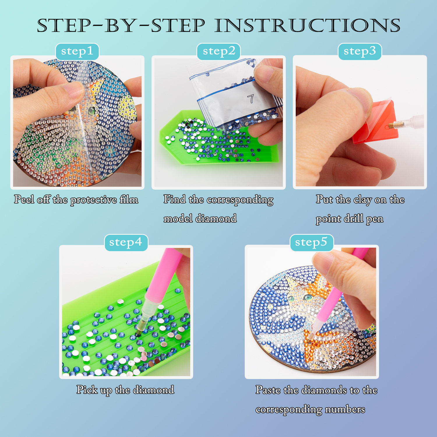 8 pieces/set of diamond painte - Art And Craft Photos avis et prix