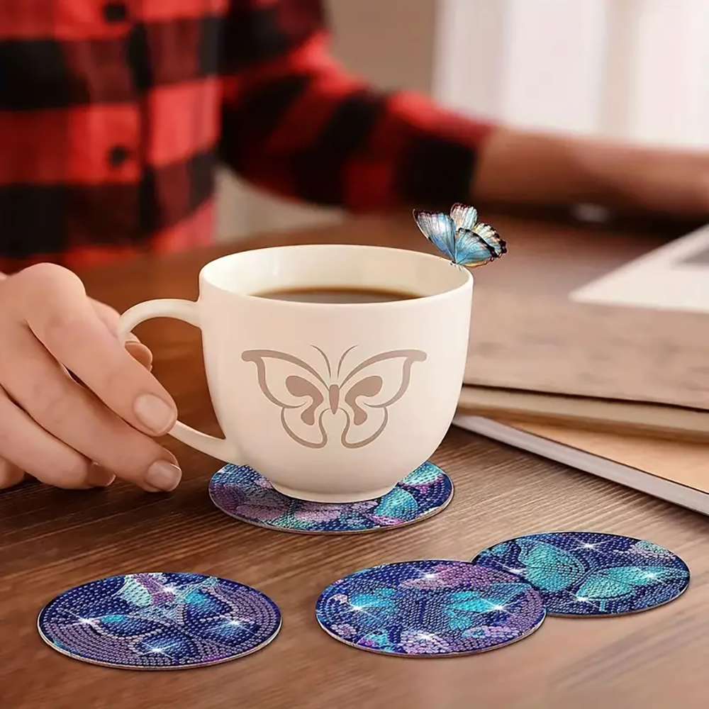 8 diamond art painting coaster - Art Craft Butterfly avis et prix