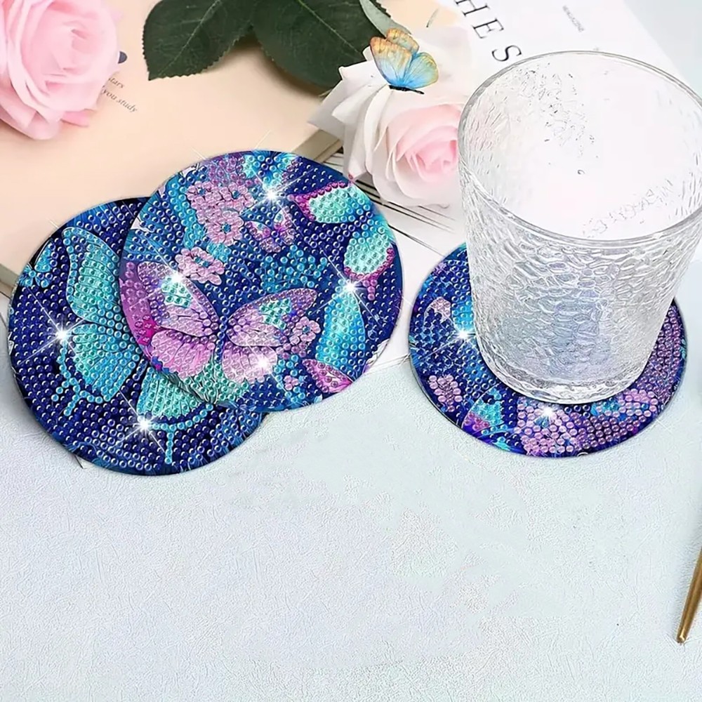 8 diamond art painting coaster - Art Craft Butterfly avis et prix