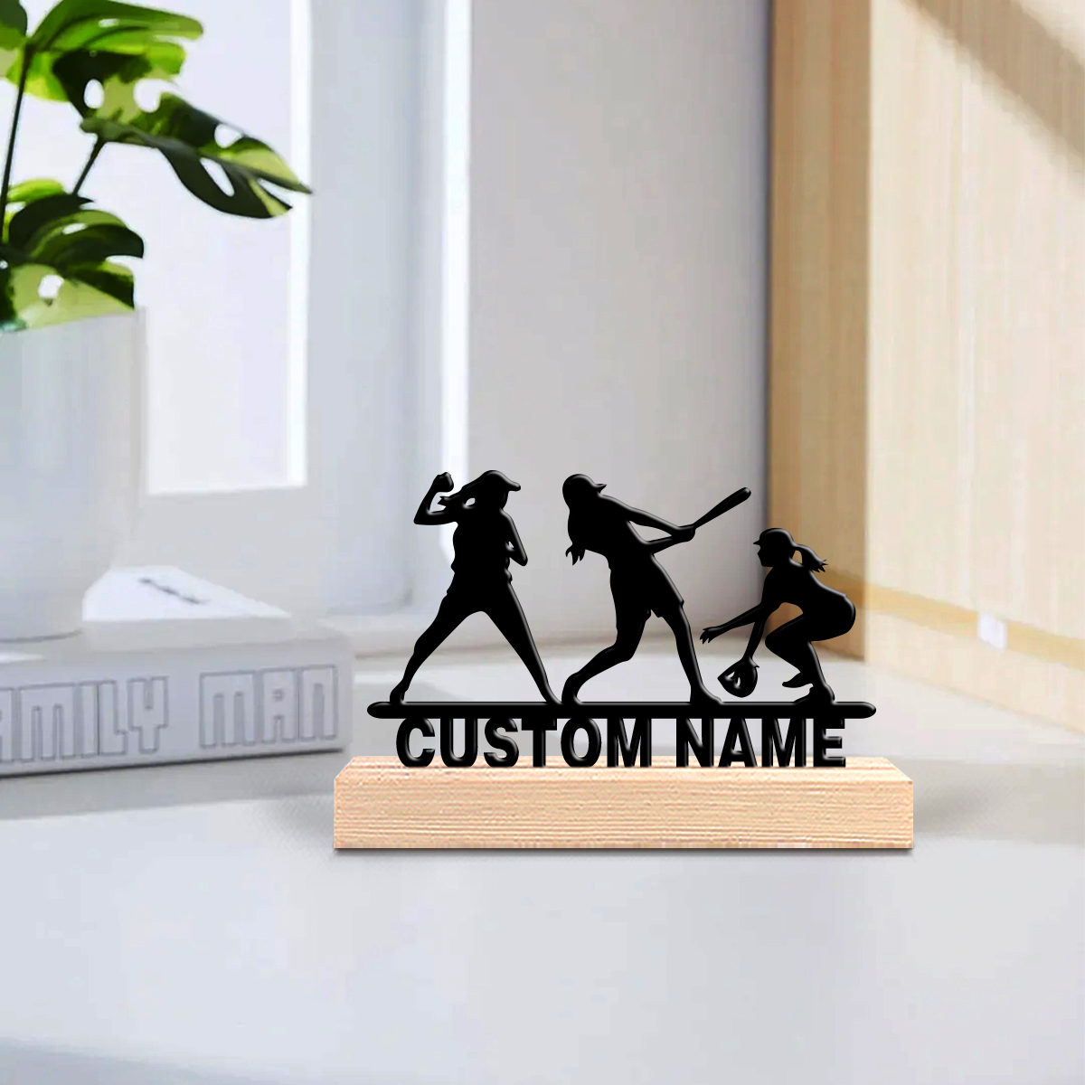 1pc Abstract baseball girl Cus - Art Craft Girl avis et prix