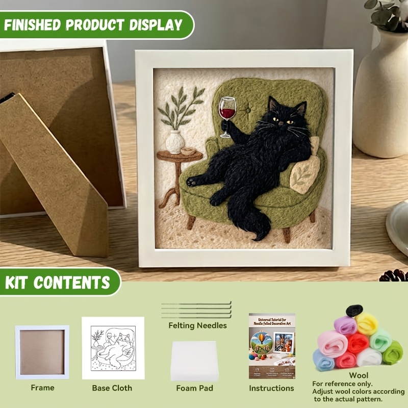 Kitten Puppy Sofa Wine Punch N - Punch Needle Kit avis et prix